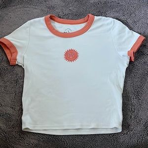 Pacsun shirt, size small, orange and creme color